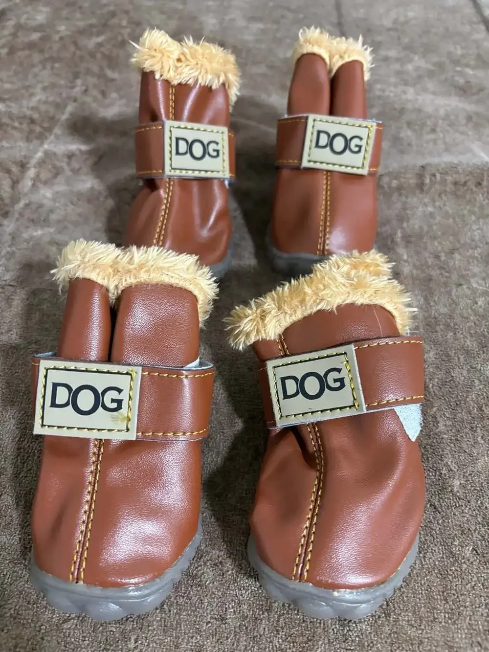 Winsoon Pet Dog Australia-Style Faux Fleece-Lined Winter Snow Boots, Size 1
